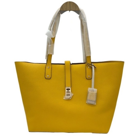 New Michael Kors Karson Large Carryall Tote Leather Bag Yellow